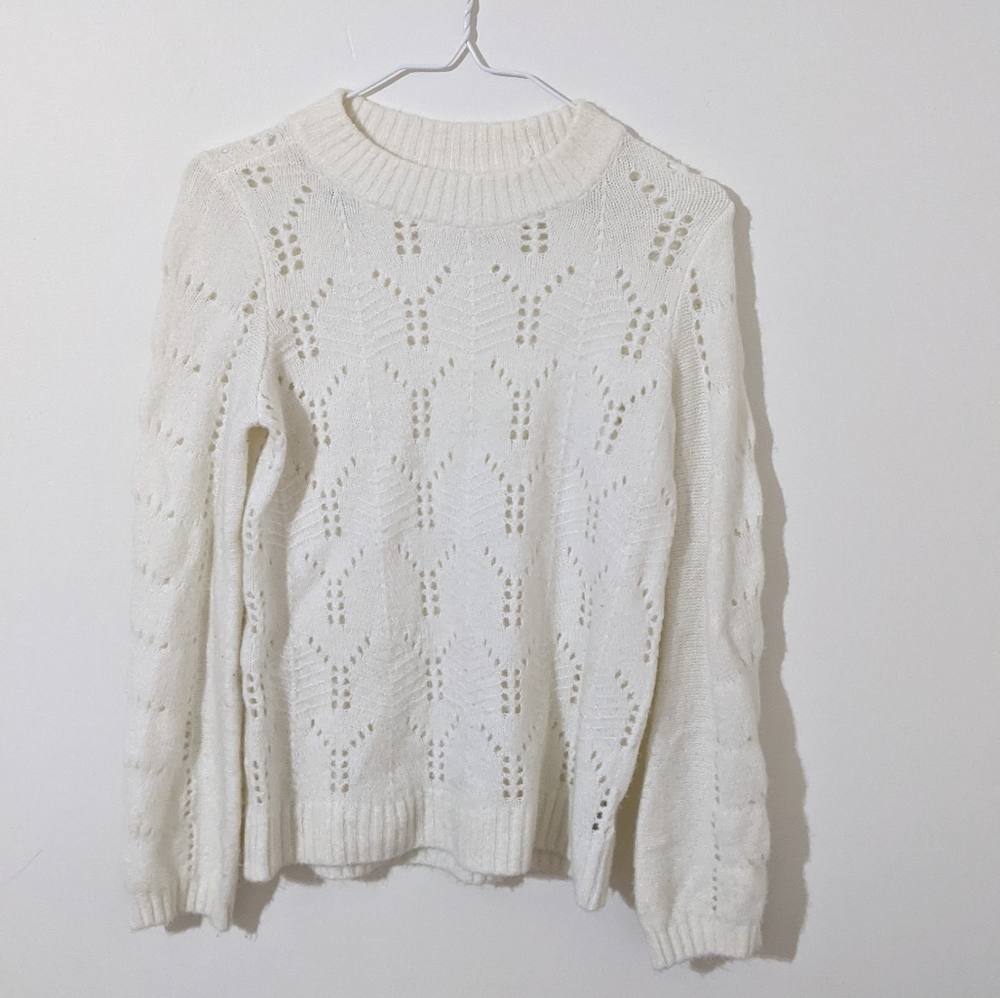 Cream sweater with cute details